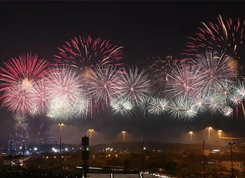 韩城市焰火晚会